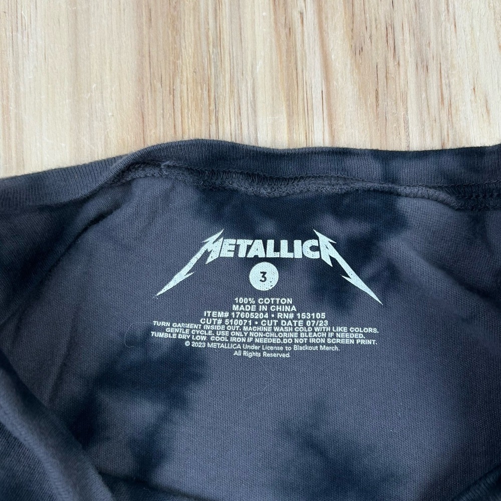 Metallica The Black Label Women's T Shirt Dress Size 3‎ Large 1991 - Picture 2 of 8